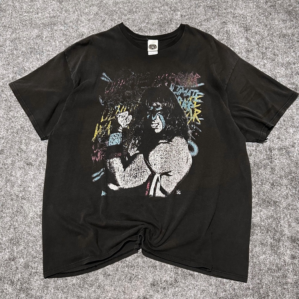 WWE Ultimate Warrior Graphic T-Shirt Black Retro Y2K Skater Size 2XL